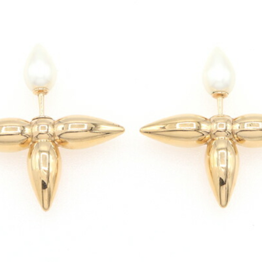 LOUIS VUITTON Gold Monogram Earrings - Picture 2 of 8